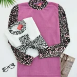 بلوز فانریپ آستین پلنگی کد h643