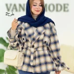 ترنج کت چهار خونه آستین بند دار کد h606