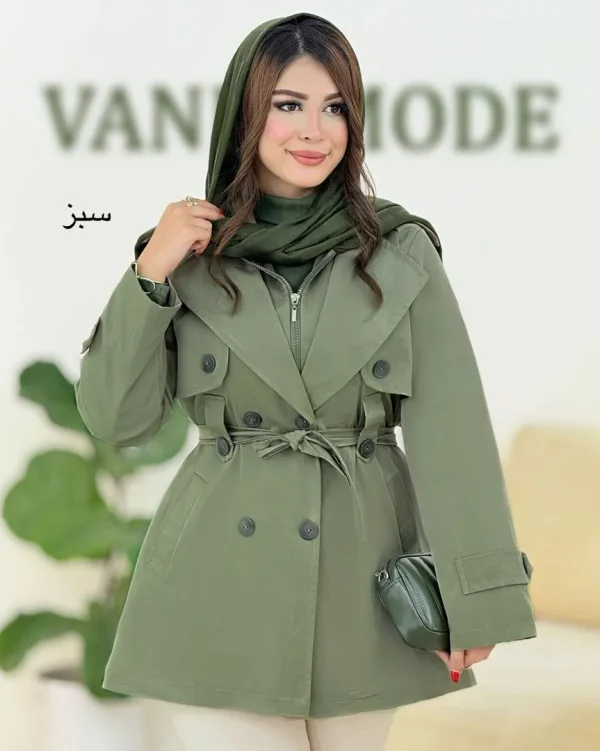 ترنچ کت آستر دار مموری کد h444
