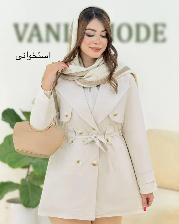 ترنچ کت آستر دار مموری کد h444
