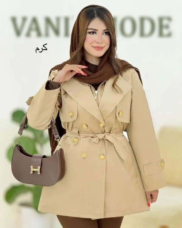 ترنچ کت آستر دار مموری کد h444