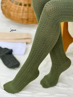 جوراب بافت گندمی بلند کد H651