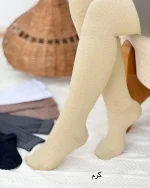 جوراب بافت گندمی بلند کد H651_2