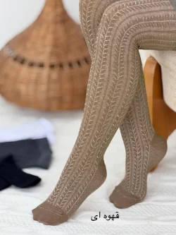 جوراب بافت گندمی بلند کد H651