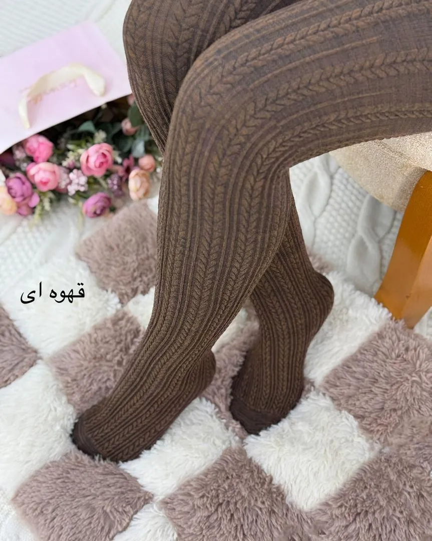 جوراب شلواری گندمی کد H419 جوراب شلواری گندمی کد H419