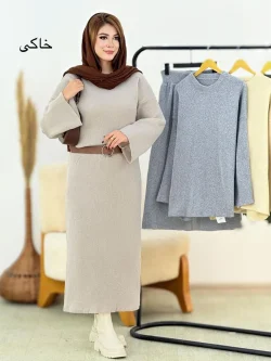 ست بلوز دامن پاین چاکدار بافت کد h543