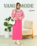 ست بلوز دامن یقه اسکی آستین مچ دار کد h615 (9)