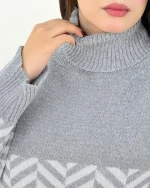 ست بلوز شلوار بافت طرح هاشور کد h442_4