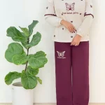 ست بلوز شلوار طرح پروانه کد H552