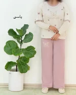 ست بلوز شلوار طرح پروانه کد H552 (10)