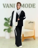 ست بلوز شلوار یقه گرد مثلثی کد h460 (1)