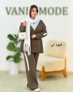 ست بلوز شلوار یقه گرد مثلثی کد h460 (2)