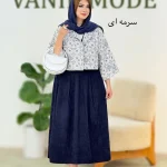 ست کت و سارافون یقه دار کد h489