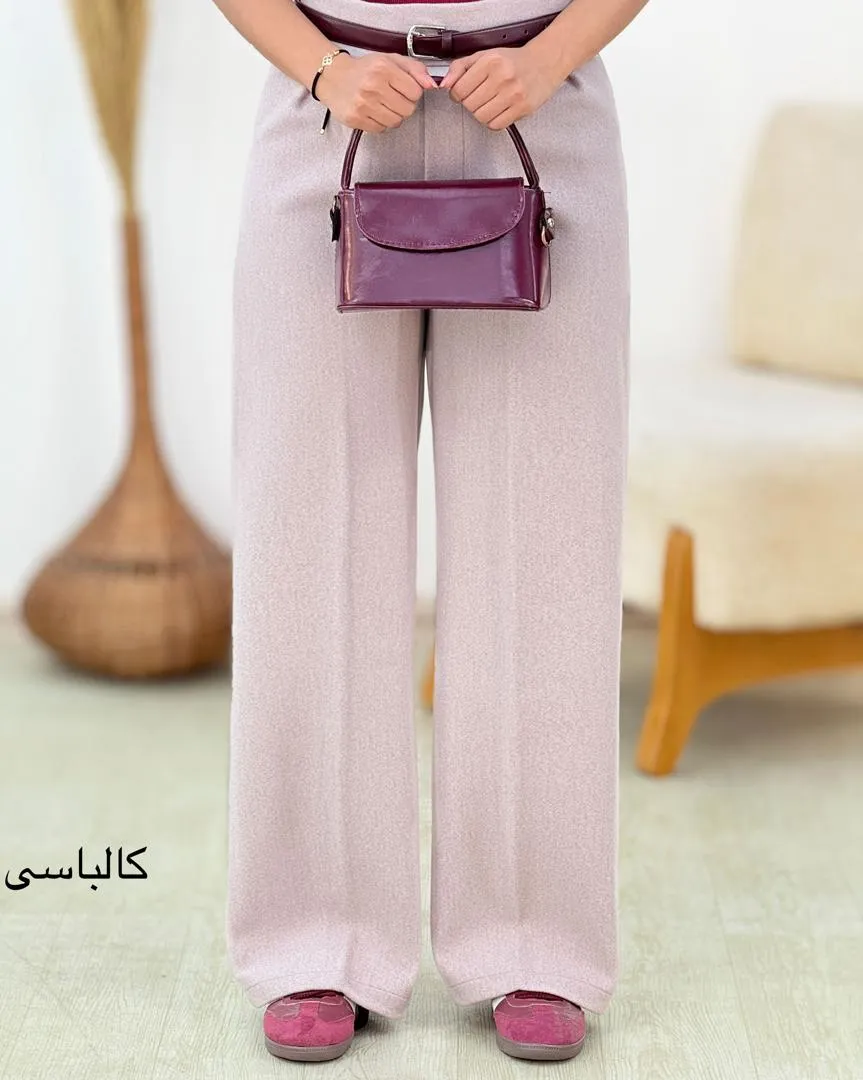 شلوار فوتر بگ پیلی دار کد h634_11 شلوار فوتر بگ پیلی دار کد h634