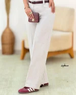 شلوار فوتر بگ پیلی دار کد h634_5