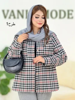 شکت چهار خونه آستین چین دار کد H618
