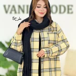 شکت چهار خونه آستین چین دار کد H618