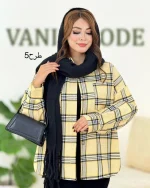 شکت چهار خونه آستین چین دار کد H618 (7)
