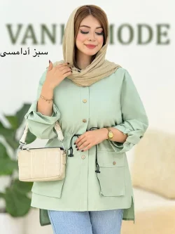 مانتو آستین گت دار کد h378