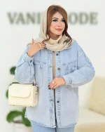 مانتو جین یخی دو جیب کد h463_1