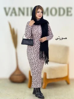 ماکسی پلنگی یقه اسکی کد h531
