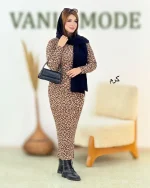 ماکسی پلنگی یقه اسکی کد h531_4