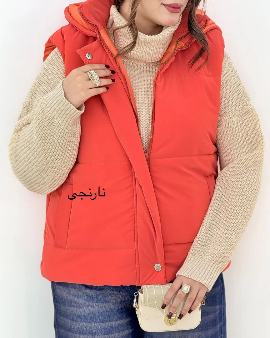 پافر آستر دار کلاه دار زنانه کد h630 پافر آستر دار کلاه دار زنانه کد h630