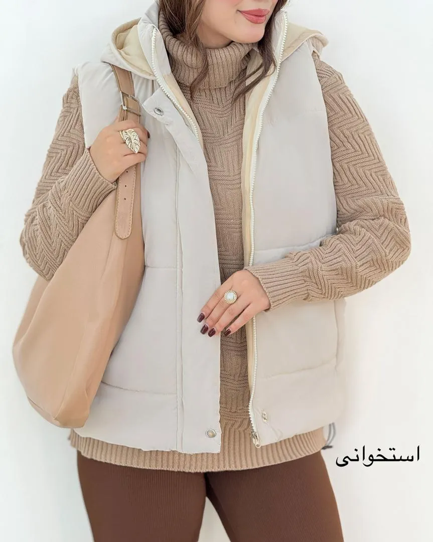 پافر آستر دار کلاه دار زنانه کد h630_3 پافر آستر دار کلاه دار زنانه کد h630