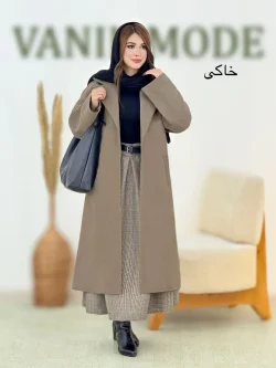 پالتو فوتر بلند جیب دار کد h678