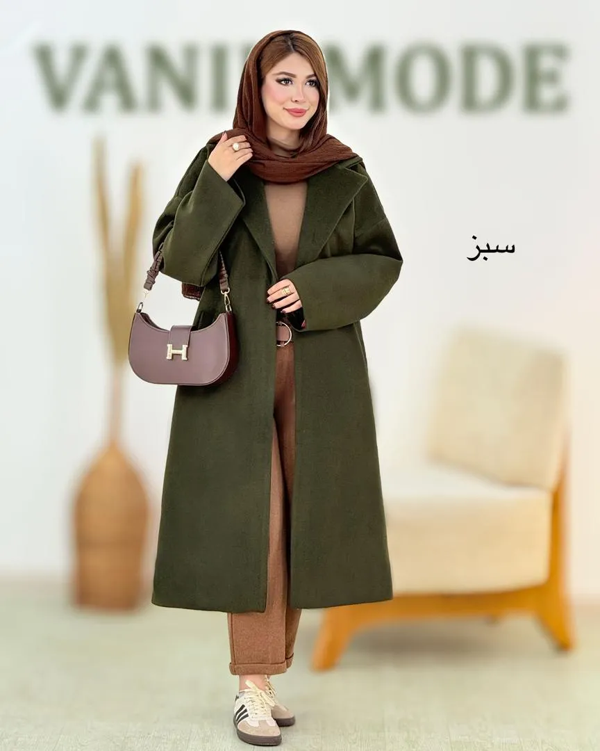 پالتو فوتر بلند جیب دار کد h678_5 پالتو فوتر بلند جیب دار کد h678