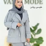 پالتو فوتریقه انگلیسی 6 دکمه h616