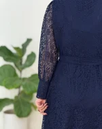 پیراهن دانتل آستین مچ دار زنانه کد h612 (6)