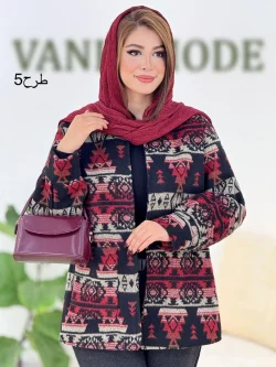 کت آستین مچ دار طرح دار کد h632