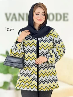 کت آستین مچ دار طرح دار کد h632
