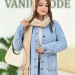کت جین جلو جیب آستین مچ دار کد H604