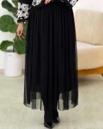 کت پولکدوزی و دامن تور کد H648_4