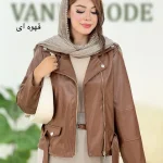 کراپ کت یقه دکمه نما چرم کد h575