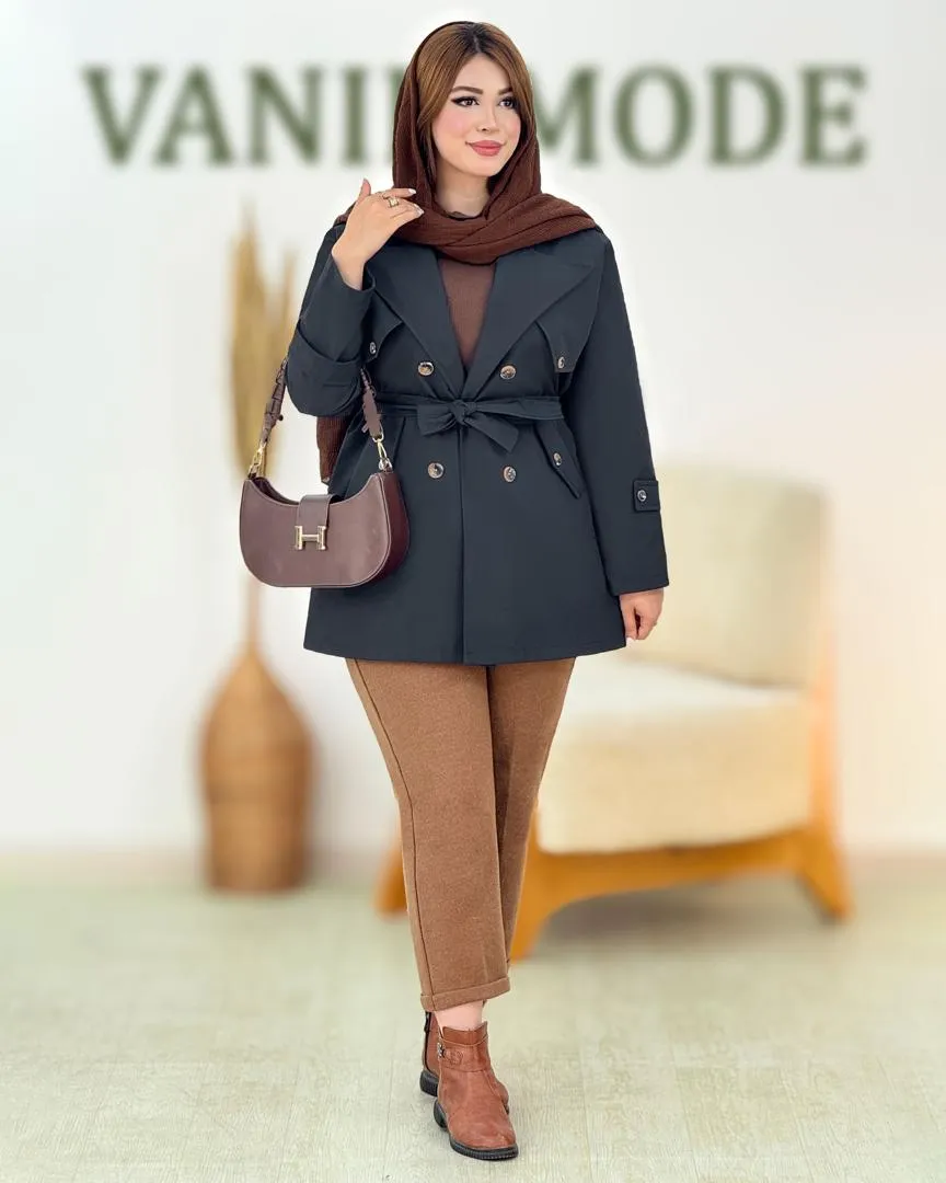 بارانی آستردار جلو باز کد h633 (2) بارانی آستردار جلو باز کد h633