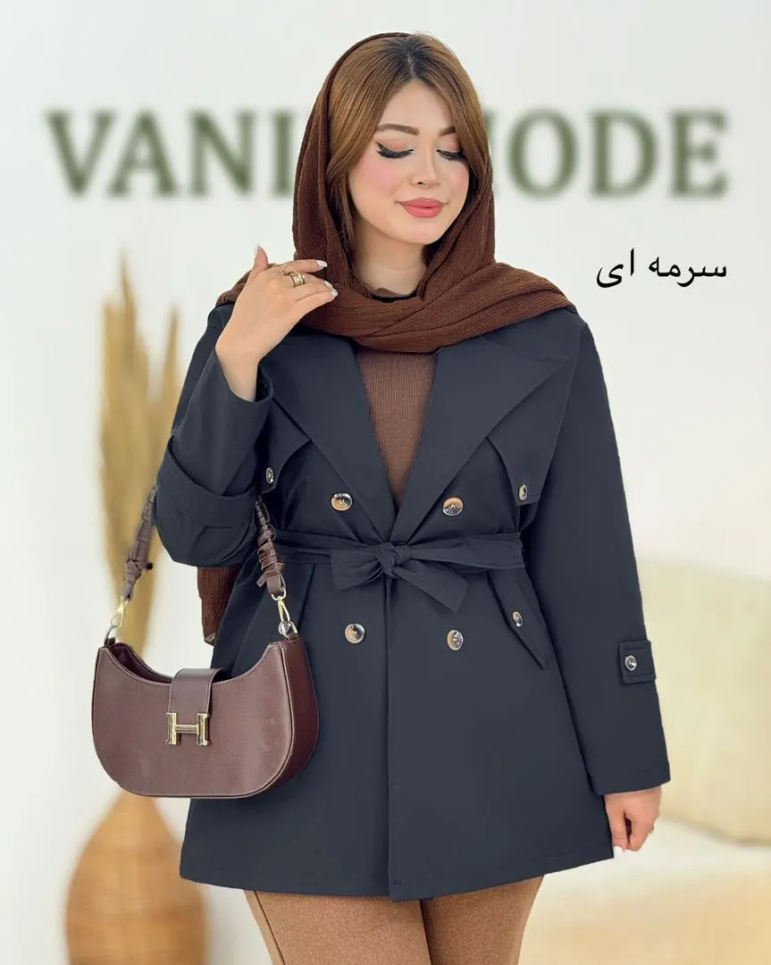 بارانی آستردار جلو باز کد h633 (3) بارانی آستردار جلو باز کد h633