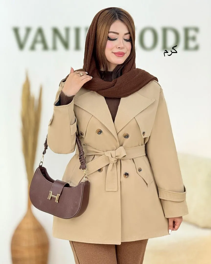 بارانی آستردار جلو باز کد h633 (4) بارانی آستردار جلو باز کد h633