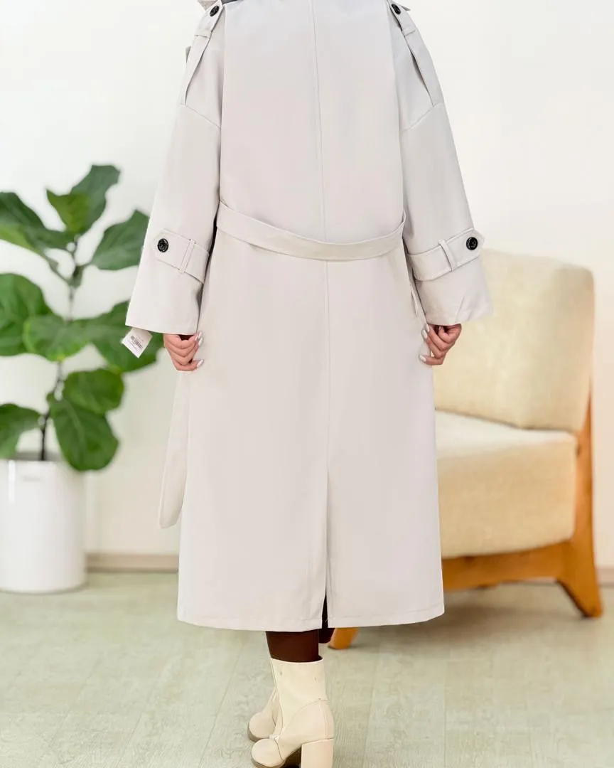 بارانی بلند آستردار کد h788_4 بارانی بلند آستردار کد h788