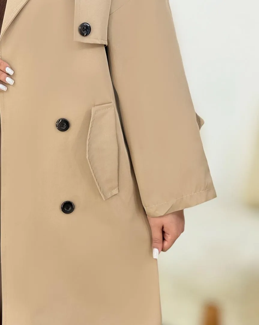 بارانی بلند آستردار کد h788_6 بارانی بلند آستردار کد h788