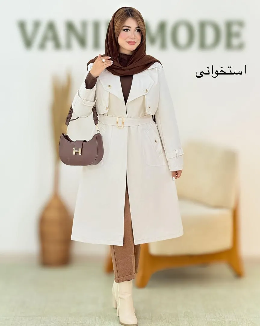 بارانی یقه انگلیسی داخل آستردار کد h728_4 بارانی یقه انگلیسی داخل آستردار کد h728