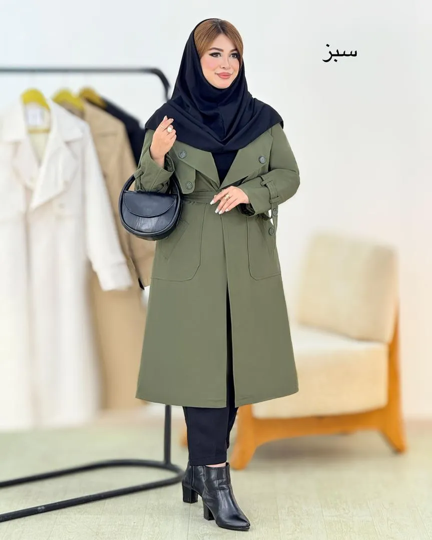 بارانی یقه انگلیسی داخل آستردار کد h728_6 بارانی یقه انگلیسی داخل آستردار کد h728