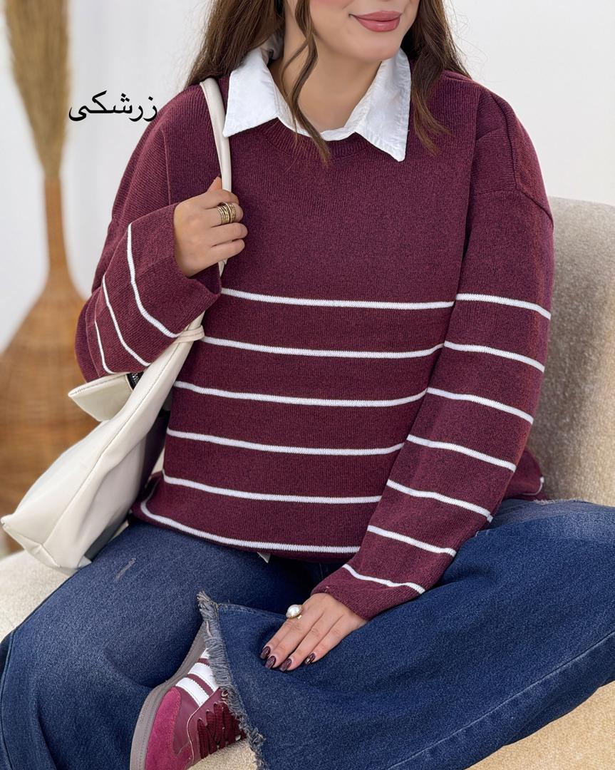 بلوز بافت راه راه (2) بلوز بافت راه راه