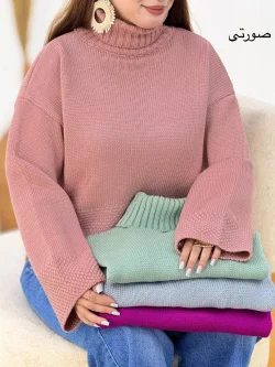 بلوز بافت یقه اسکی زنانه کد h622