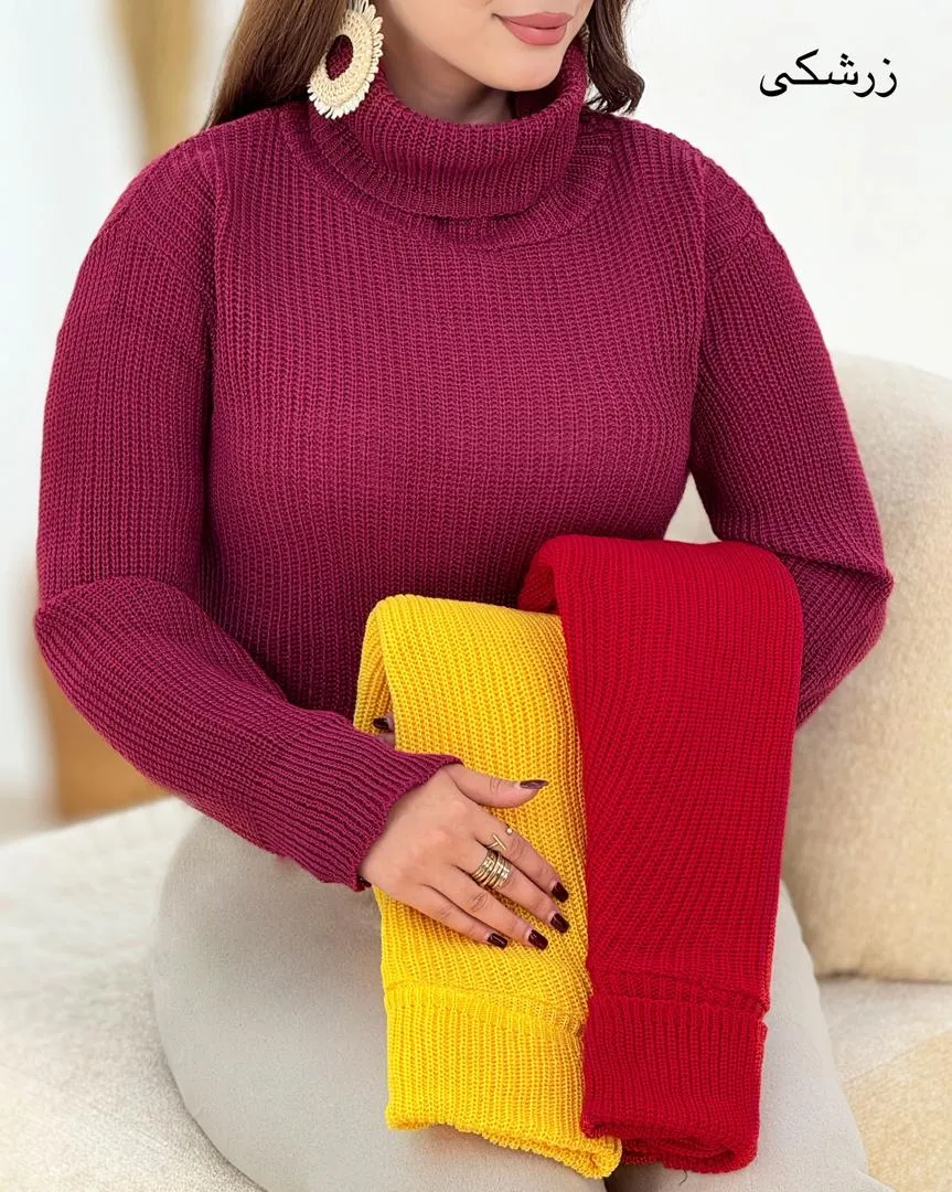 بلوز بافت یقه اسکی کد h655_1 بلوز بافت یقه اسکی کد h655