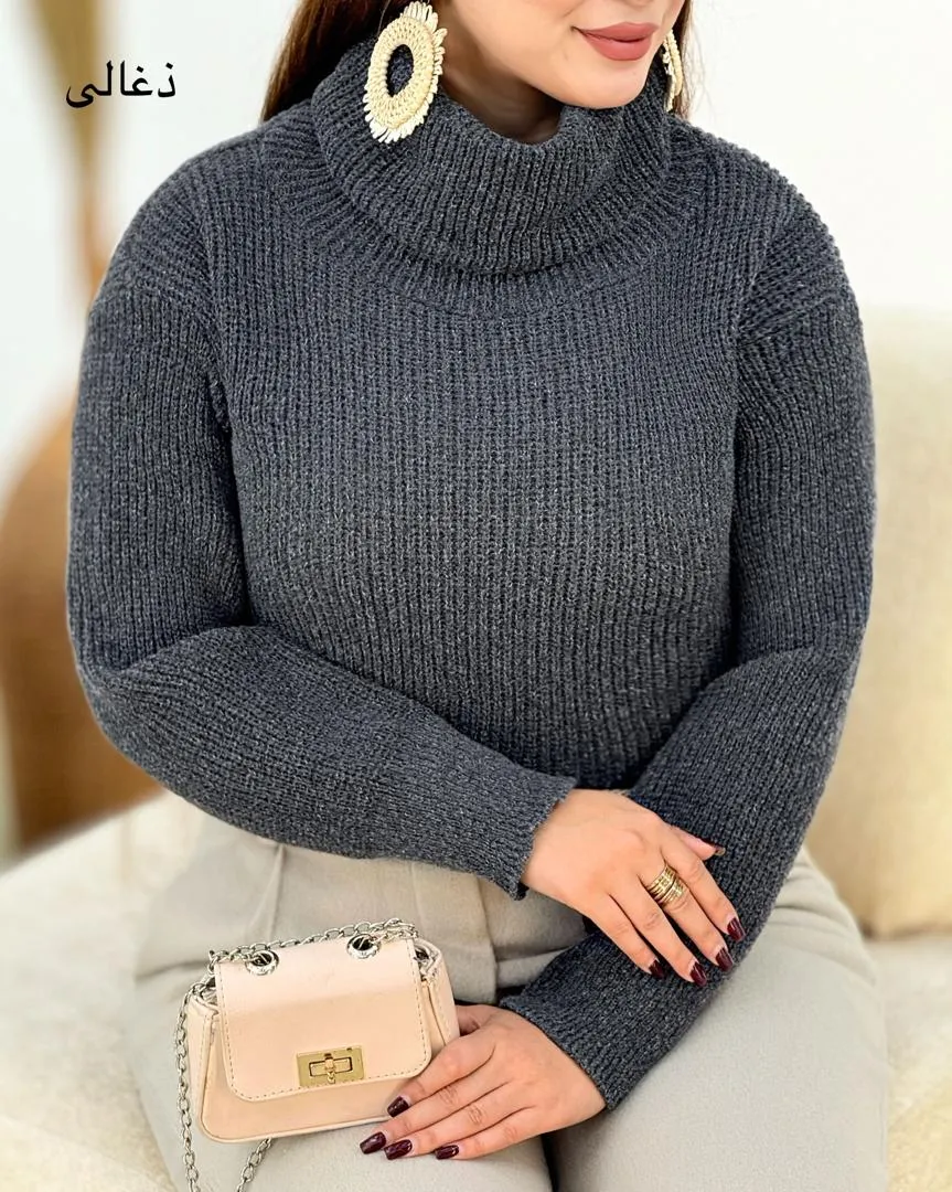 بلوز بافت یقه اسکی کد h655_4 بلوز بافت یقه اسکی کد h655