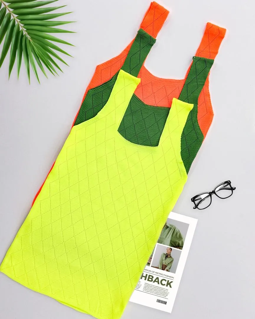 تاپ حلقه ای بافت لوزی کد h666_1 تاپ حلقه ای بافت لوزی کد h666