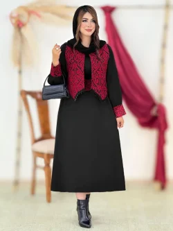 جلیقه پیراهن یلدایی ملیله دار کد h786